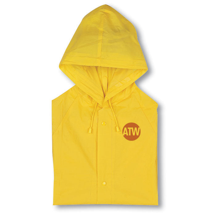 Branded PVC raincoat with hood