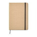 Branded A5 recycled notebook 80 lined with elastic strap