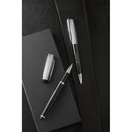 ORLANDO. Metal Rollerball and ballpoint pen set with clip
