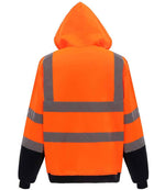 Yoko Hi-Vis Zip Hoodie Orange/Navy