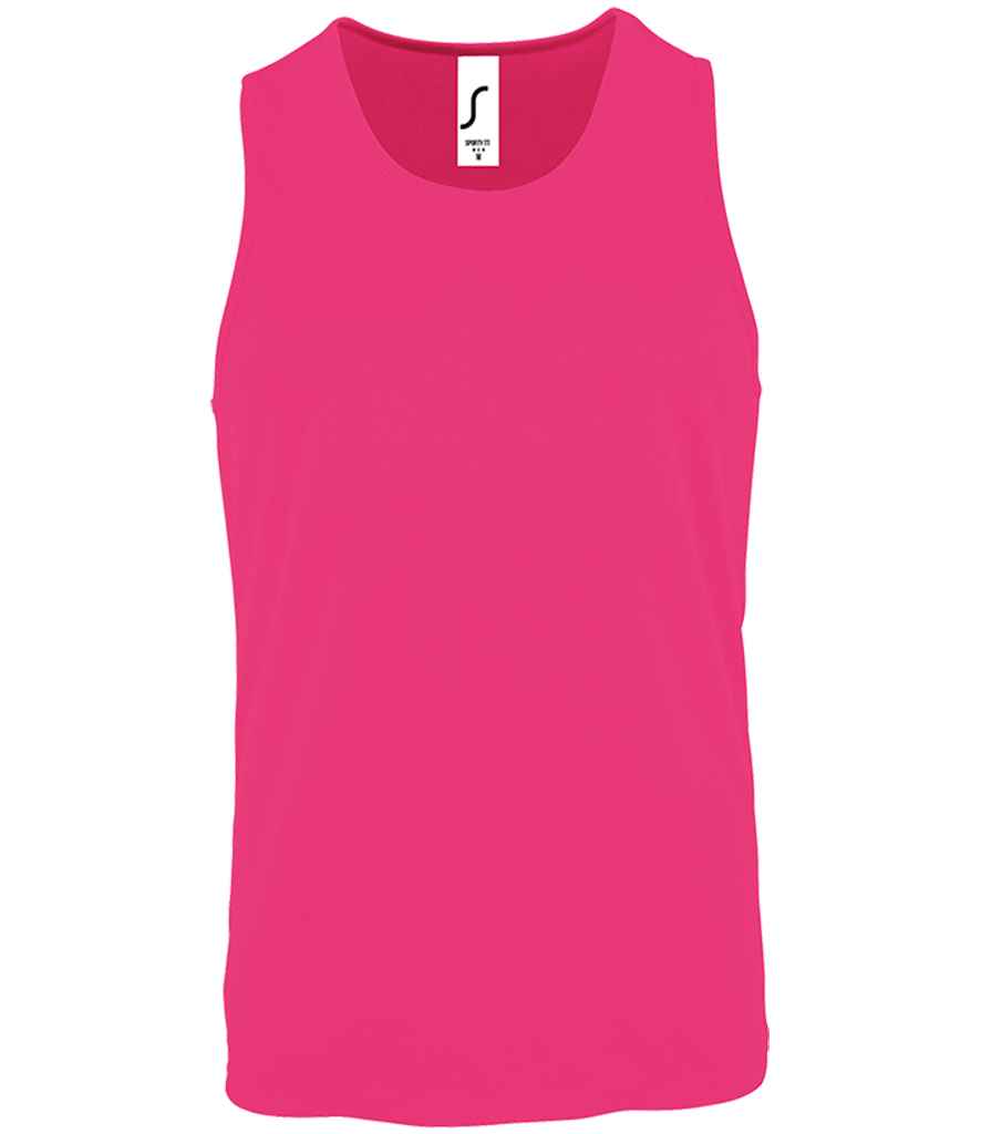 SOL'S Sporty Performance Tank Top Neon Pink