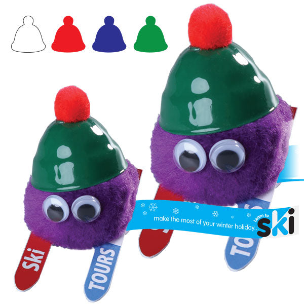 Logobugs Wearing Hats Skier