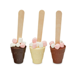 Trio of Hot Chocolate Spoon Gift - Gold - Milk & Dark