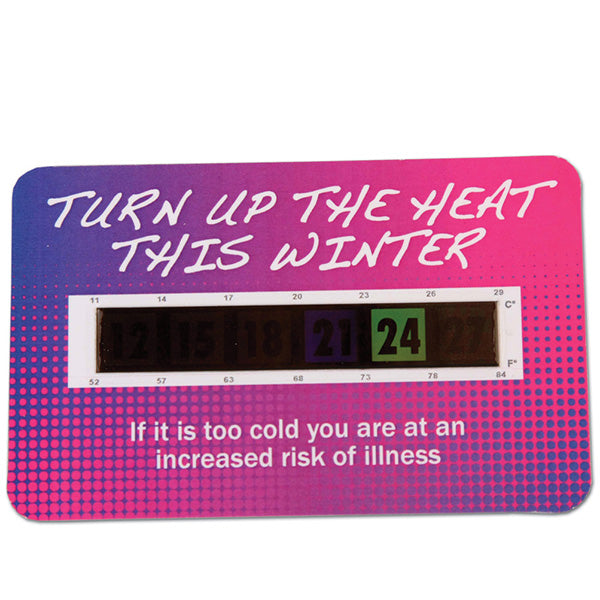 Small Temperature Gauge Cards with Magnet and Adhesive Pad