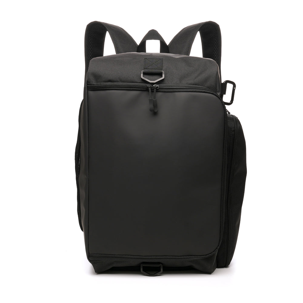 'Recycled 2-in-1 Duffle Backpack' BLACK Recycled Rucksack / Duffel Bag