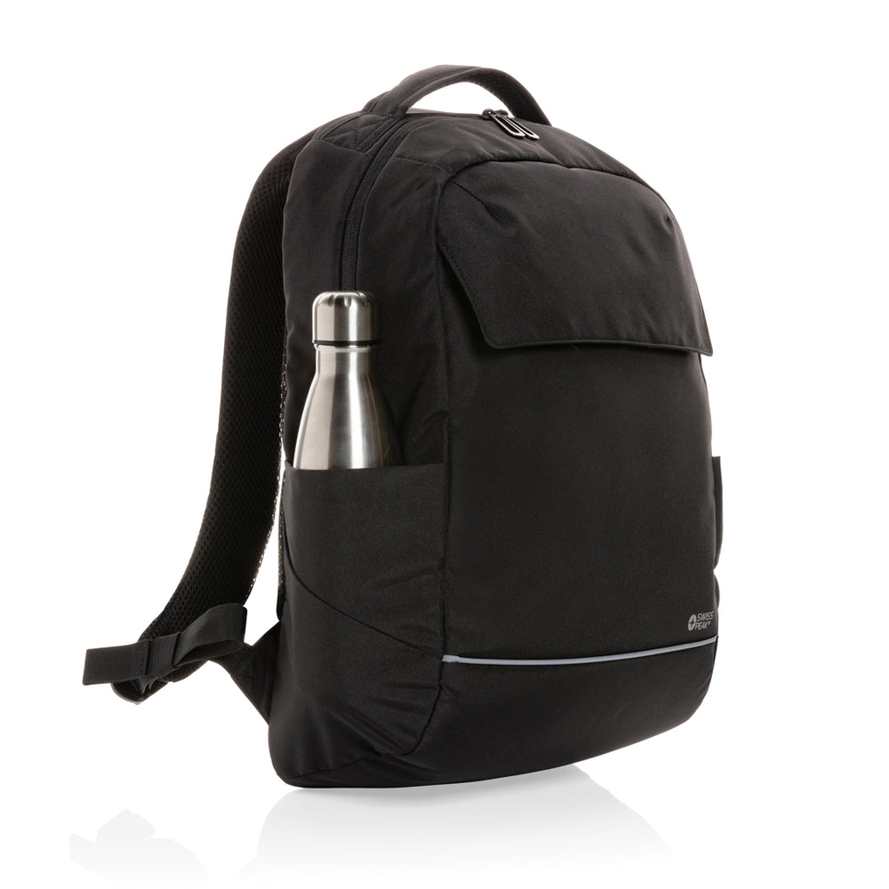 Branded Swiss Peak Brooke AWARE™ RPET daily 15.6" laptop backpack