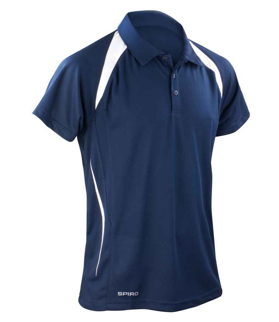Spiro Team Spirit Polo Shirt Navy/White