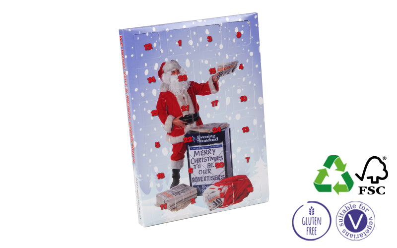 Portrait Desktop Advent Calendar with 24 Chocolates