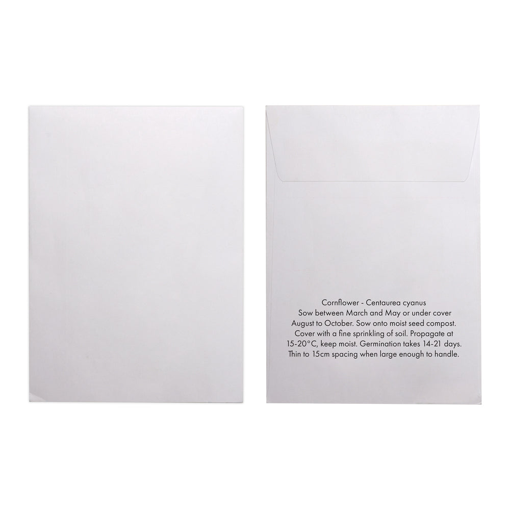 Seed Pack in White Paper Envelope Corn Flower