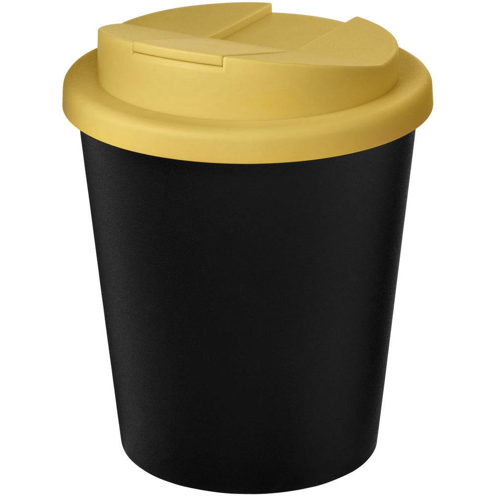 Branded Americano® Espresso Eco 250 ml recycled tumbler with spill-proof lid