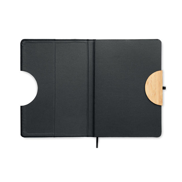 A5 RPET notebook 80 lined with Bamboo Detail