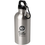 Oregon 400 ml RCS certified single wall stainless steel water bottle with carabiner