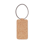 Cork luggage tag with cover