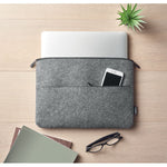 RPET felt zipped laptop bag 14"