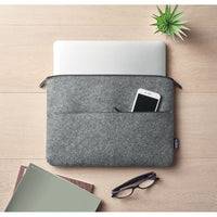 RPET felt zipped laptop bag 14"