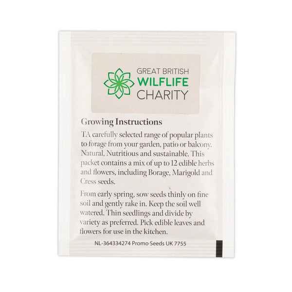 Seed Packet with Sticker to back Foraged Foods Mix
