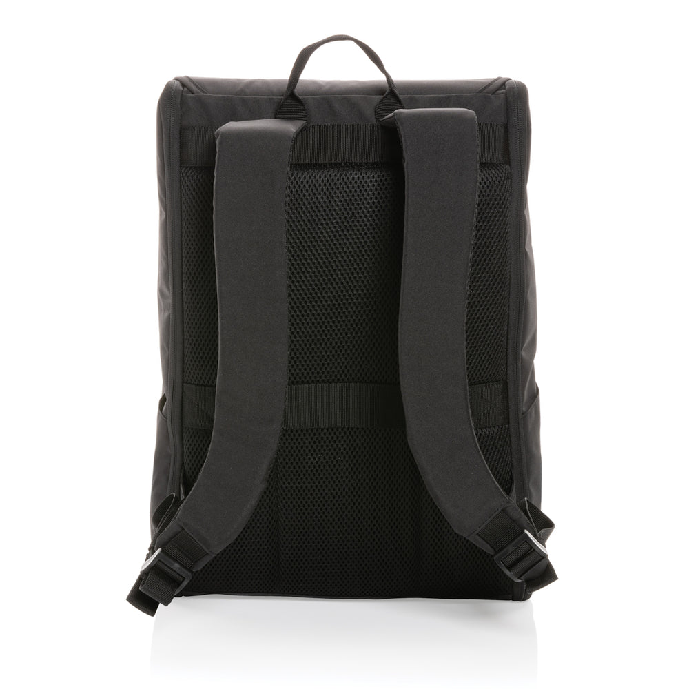 Branded Swiss Peak Fern AWARE™ RPET all over zipper 15.6" backpack