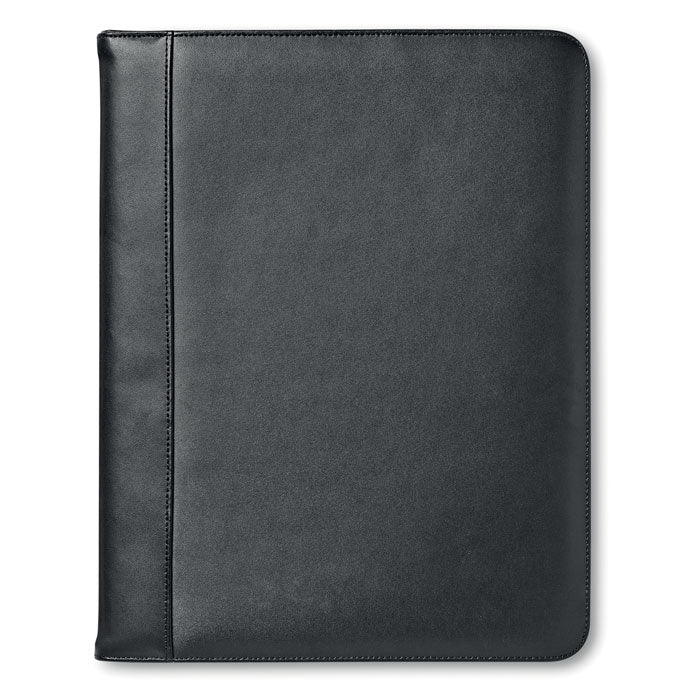 Branded A4 conference folder with leather cover