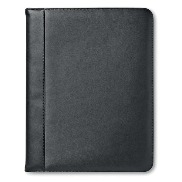 Branded A4 conference folder with leather cover