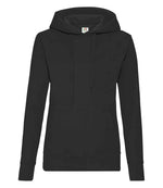 Fruit of the Loom Classic Lady Fit Hooded Sweatshirt Black