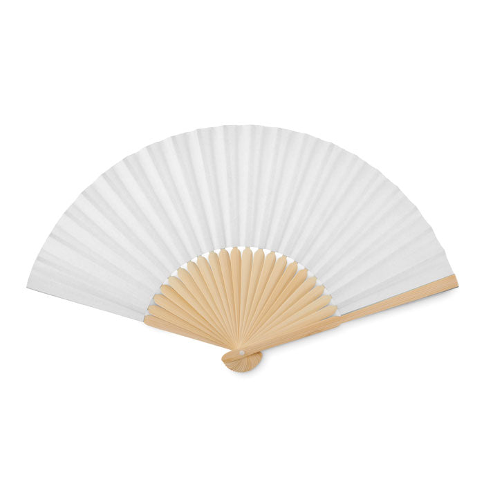 Manual hand fan with bamboo handle