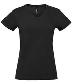 SOL'S Ladies Imperial V Neck T-Shirt Deep Black