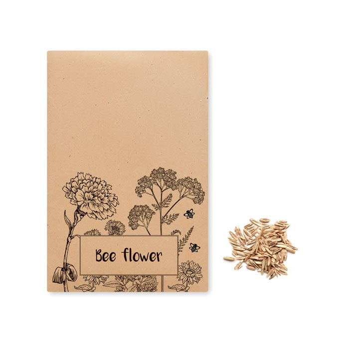 Branded Flowers mix seeds in envelope