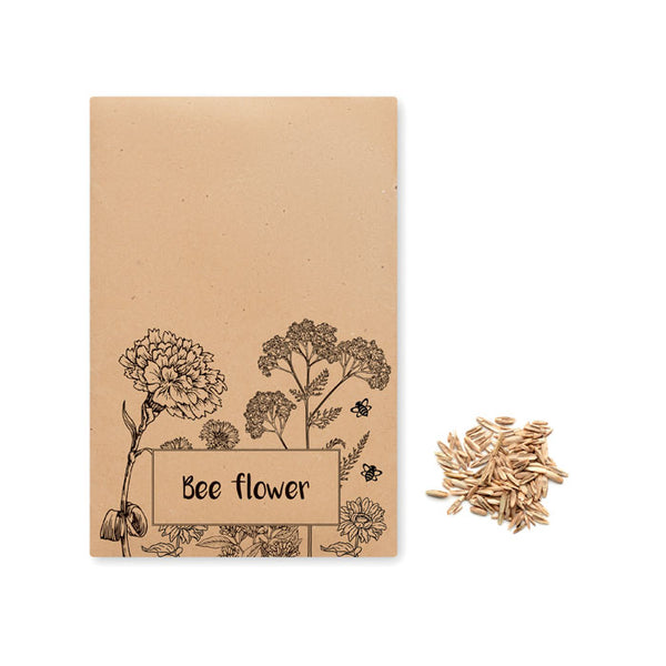 Branded Flowers mix seeds in envelope
