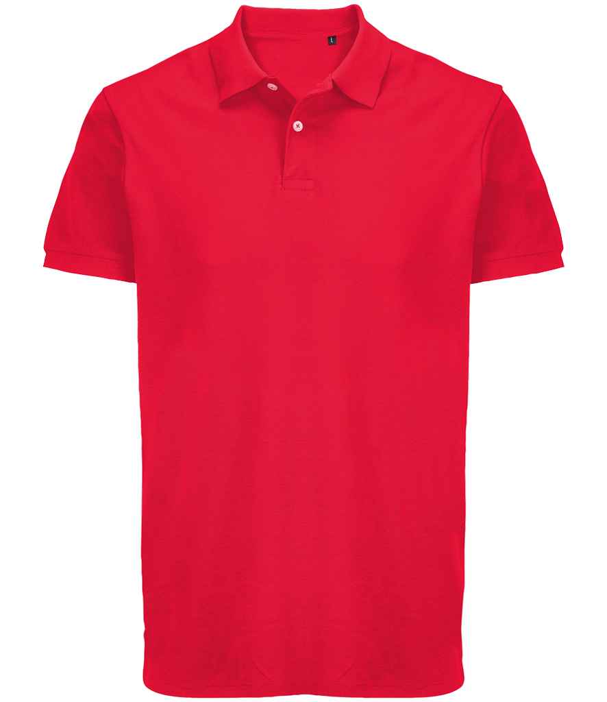 SOL'S Unisex Pacific Twin Piqué Polo Shirt Red