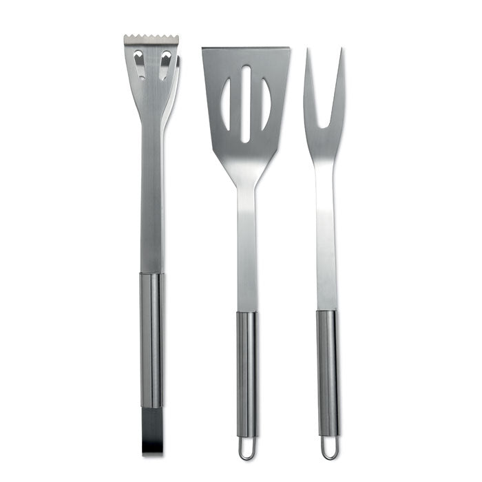 Branded 3 BBQ tools in pouch