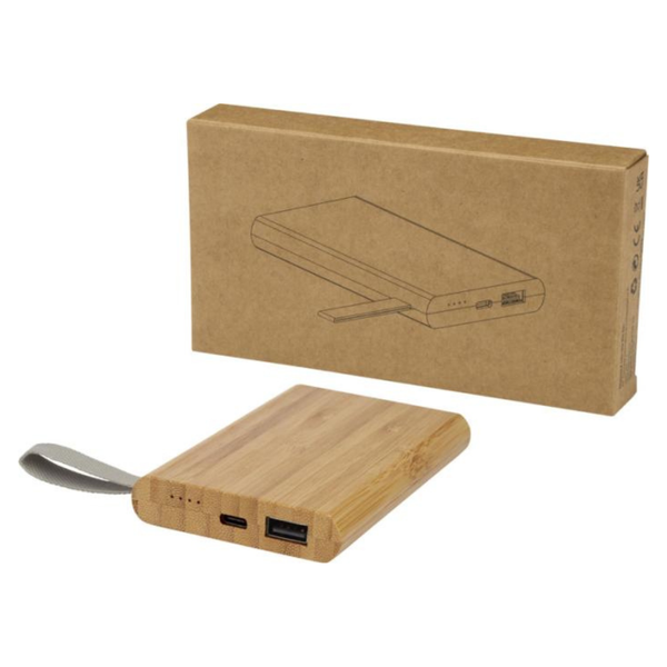 Branded Tulda 5000 mAh bamboo power bank