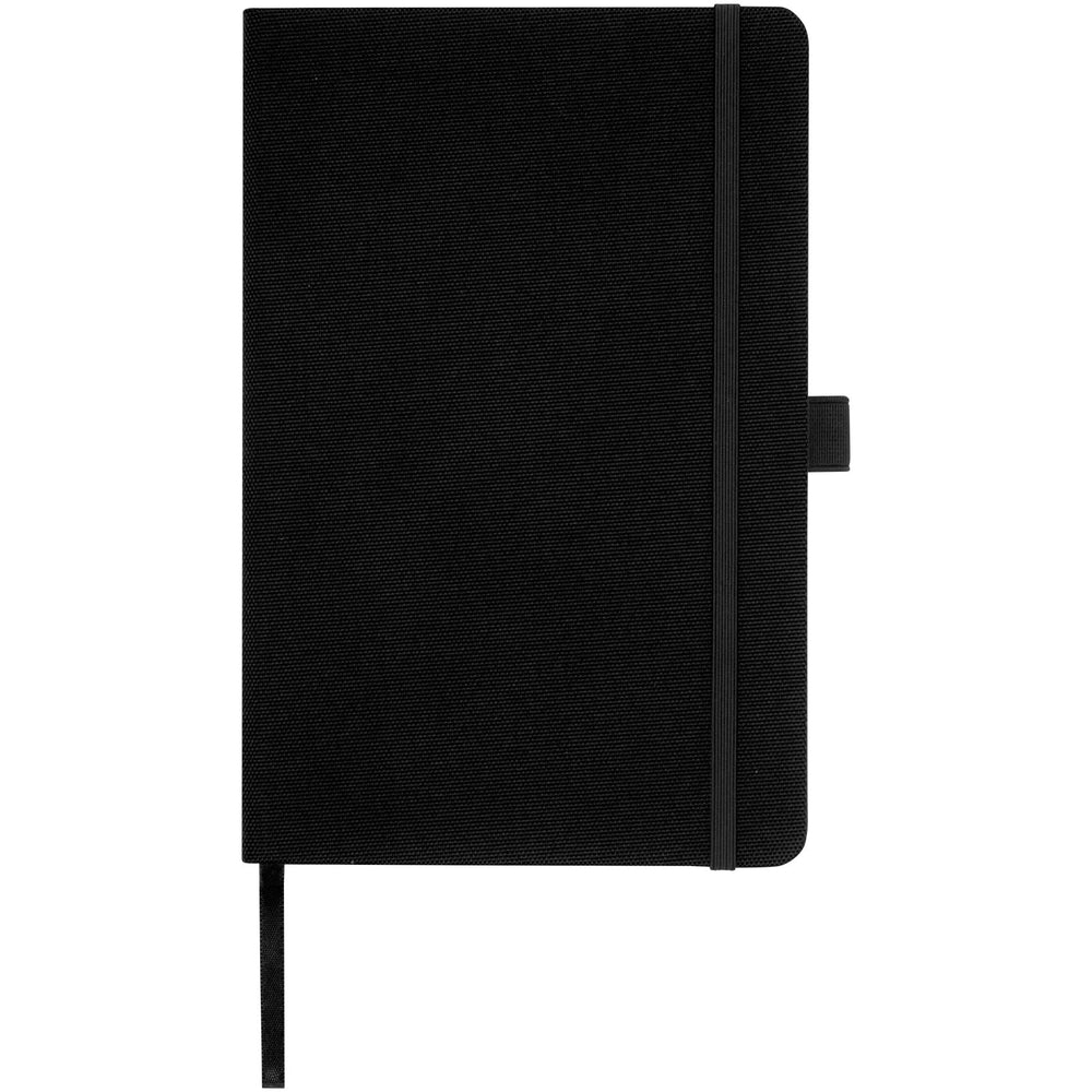 Branded Honua A5 recycled paper notebook with recycled PET cover