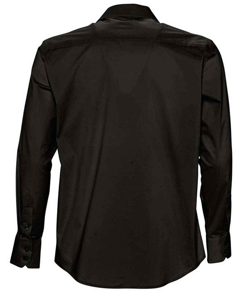 SOL'S Brighton Long Sleeve Fitted Shirt Black