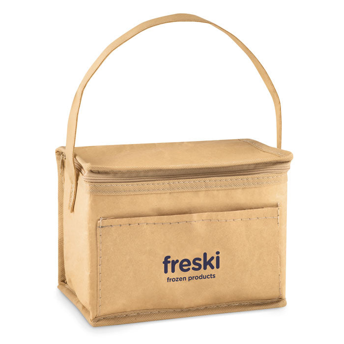 Branded 6 can woven paper cooler bag