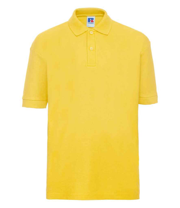Russell Schoolgear Kids Poly/Cotton Piqué Polo Shirt Yellow