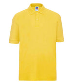 Russell Schoolgear Kids Poly/Cotton Piqué Polo Shirt Yellow
