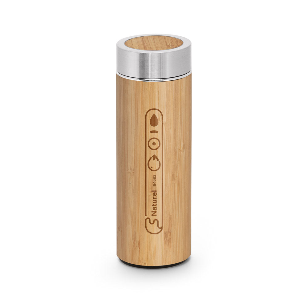 NATUREL. Bamboo and stainless steel thermos 430 mL