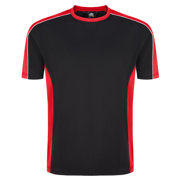Orn Avocet Two Tone Polyester T-Shirt Black/Red