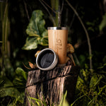 Branded Bamboo Double Wall Travel Mug