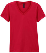 Gildan Ladies SoftStyle® V Neck T-Shirt Cherry Red