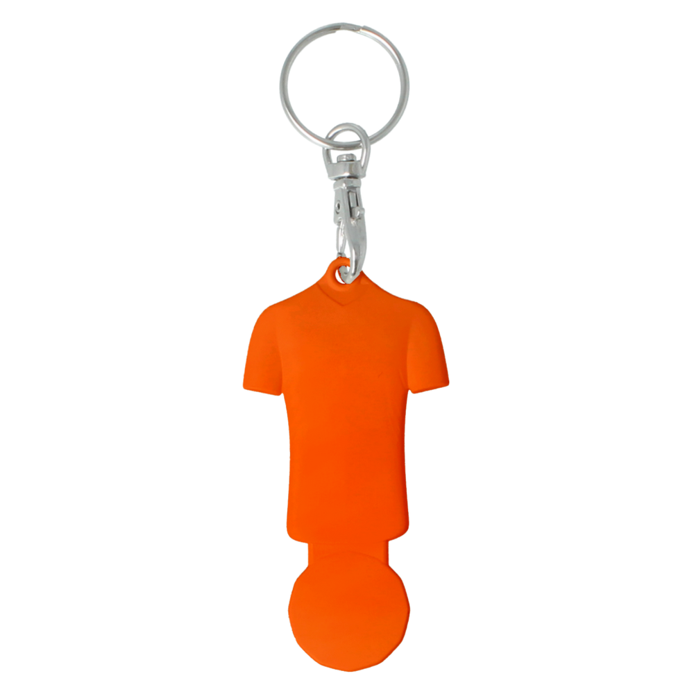 Football Shirt Shaped Trolley Coin Keyring