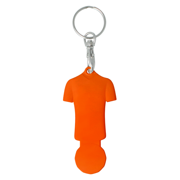Football Shirt Shaped Trolley Coin Keyring
