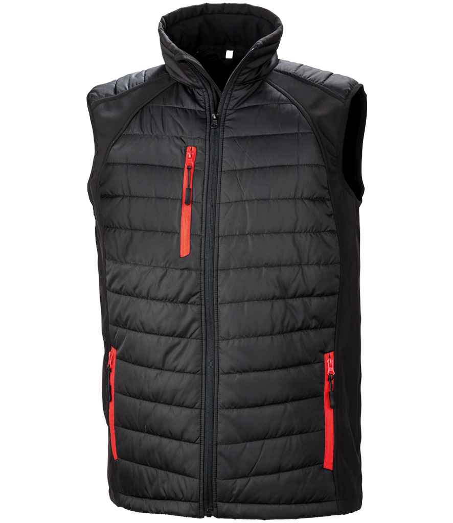 Result Genuine Recycled Compass Padded Gilet Black/Red