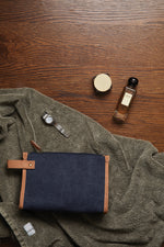 Branded VINGA Bosler GRS recycled canvas toiletry bag