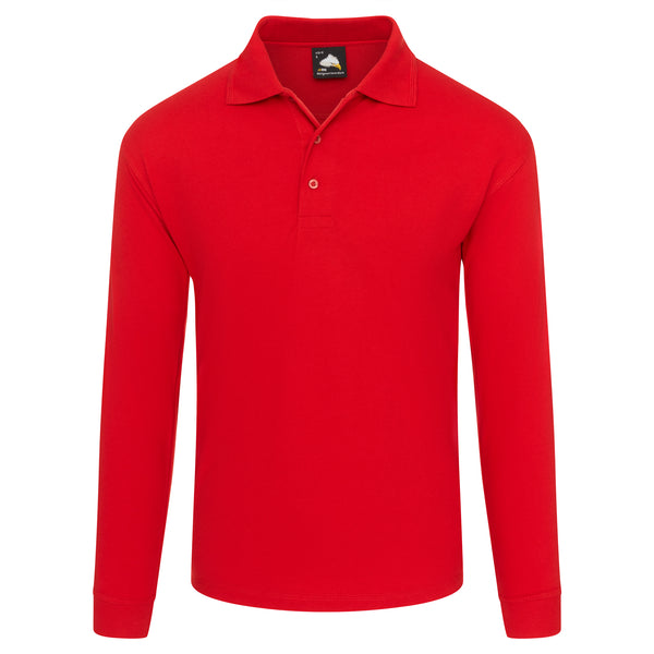 Orn Weaver Premium L/S Poloshirt Red
