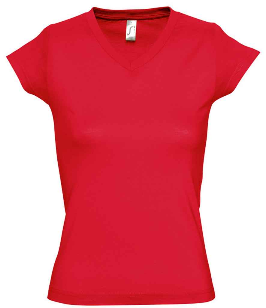 SOL'S Ladies Moon V Neck T-Shirt Red