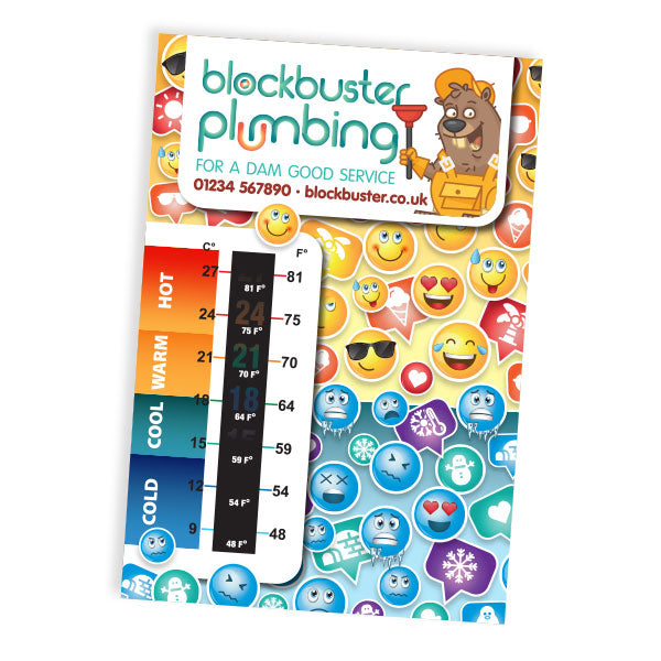 Temperature Gauge Card with Magnet and Adhesive Pad