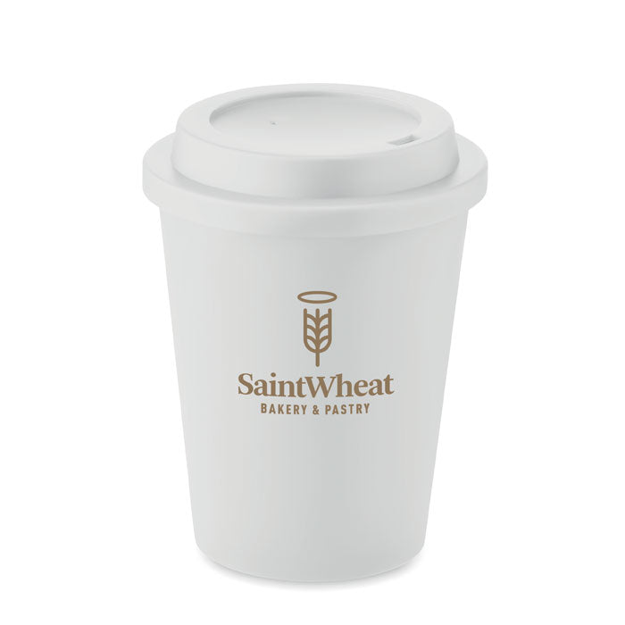 Double wall tumbler PP 300 ml with drinking lid