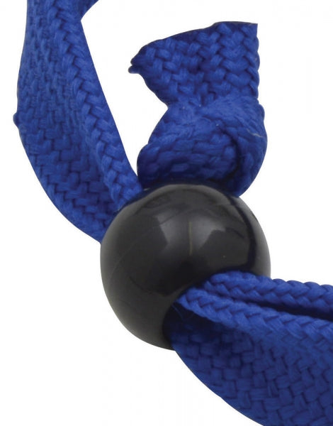 Branded Tubular Polyester Wristband with Plastic Adjuster Beads