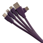 PURPLE TUCKER 3-IN-1 CHARGER WITH TYPE C / USB A
